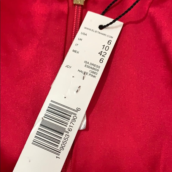 Elie Tahari NWT Pink Isa Ruffle Skirt Dress, 6 - Picture 10 of 11